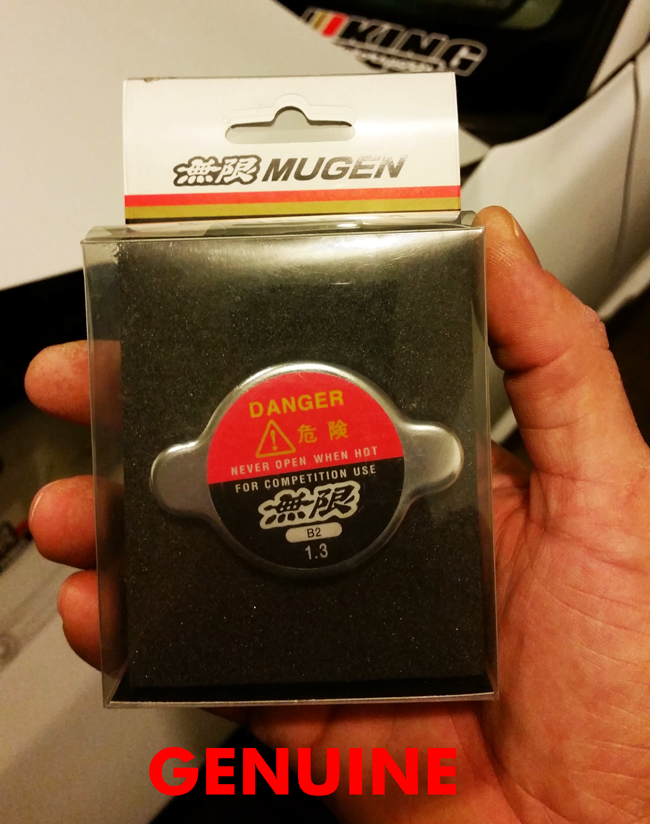 Genuine Mugen Radiator Cap Package Front